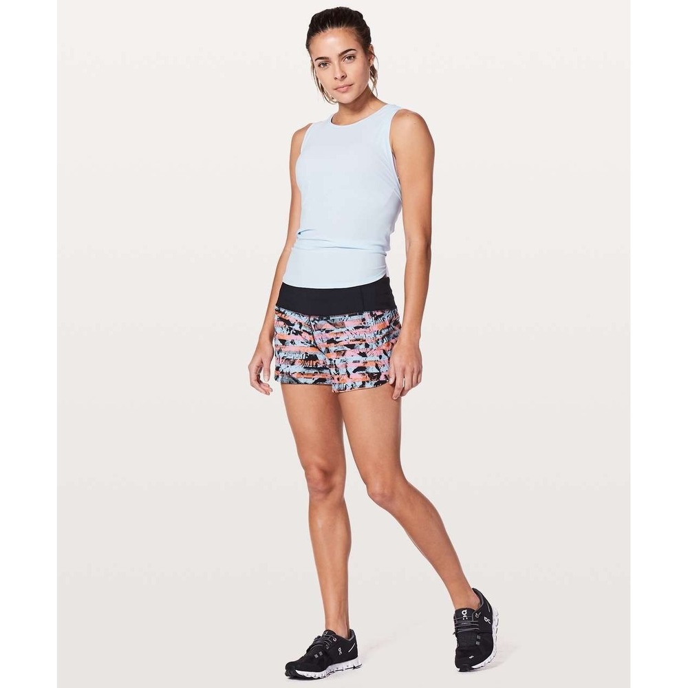 Lululemon Run Times Short II 4" in Inversion Multi/Black Size 6 Womens - Picture 10 of 14